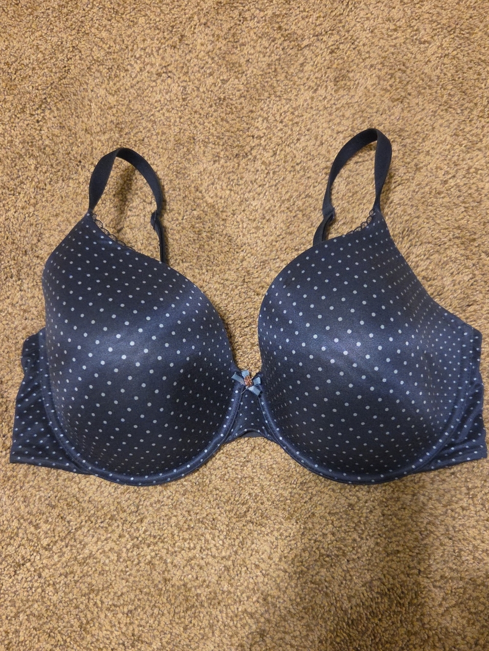 Victoria's Secret Navy Polka Dot Perfect Coverage Bra